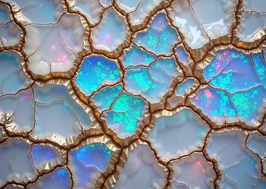 Abstract Cracked Gemstone Texture