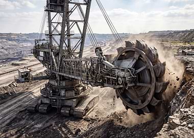 Giant Bucket Wheel Excavator Mining