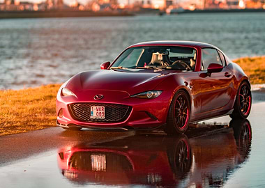 Red Mazda MX-5 Miata Coupe