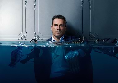 Jon Hamm submerged in water
