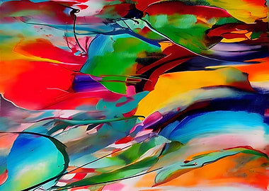 Vibrant Abstract Paint Strokes