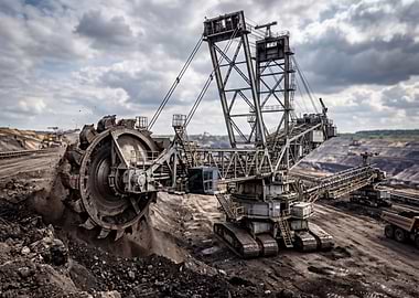 Giant Bucket Wheel Excavator Mining