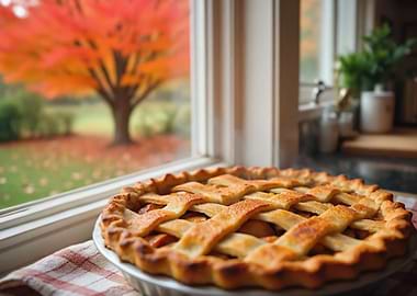 Autumn Apple Pie by the Window