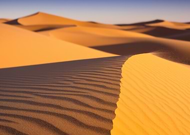 Desert Sand Dunes at Sunset