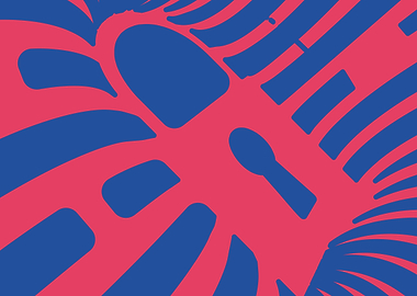 Abstract Security Technology Blue and Pink Lock Pattern