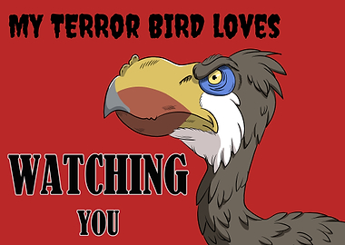 Terror Bird poster paleoart prehistoric fauna