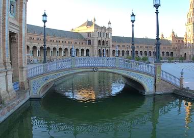 Ornate Bridge Over Waterway