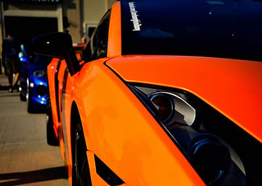 Orange Sports Car Close-up