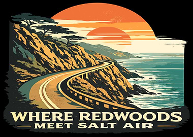 Coastal Highway at Sunset