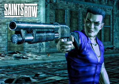 Saints Row character with shotgun