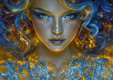 Cosmic Gold Dune Princess Portrait