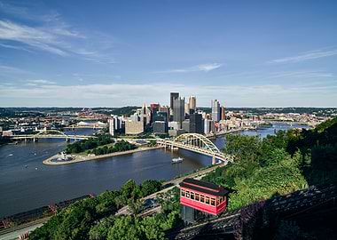 Pittsburgh Skyline and Duquesne Incline