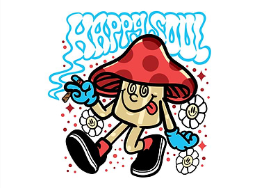 Happy Soul Mushroom Character