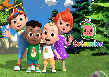 Cocomelon Characters in a Garden