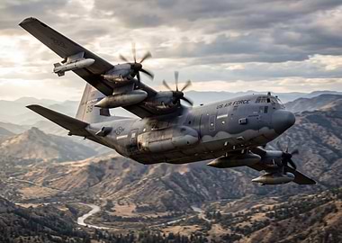 US Air Force C-130 Hercules in flight