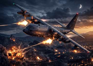 AC-130 Gunship in Combat