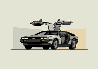 Vintage DeLorean car