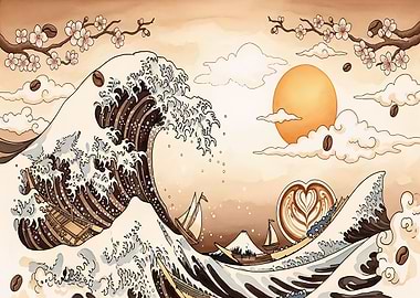 Coffee Wave Art
