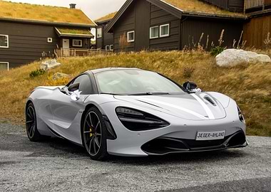 Silver McLaren 720S with Wedding Bows