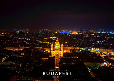Budapest Cityscape at Night