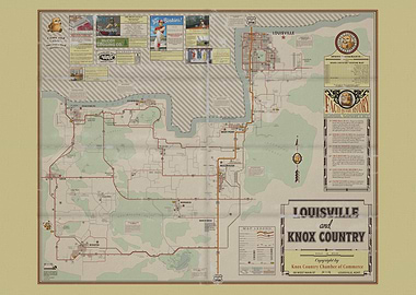 Project Zomboid Vintage Louisville and Knox Country Map