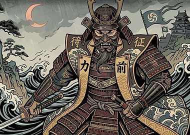 Samurai Warrior in Traditional Armor