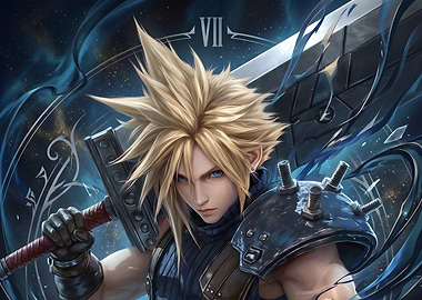 Final Fantasy VII Cloud Strife with Buster Sword