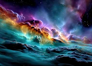 Vibrant Nebula in Deep Space