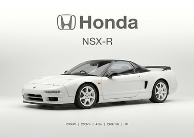 white Honda NSX-R White Sports Car