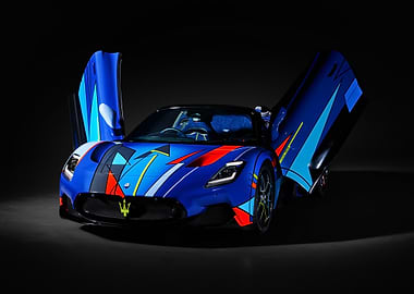 Maserati MC20 with Abstract Art Livery