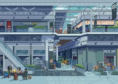 Pixel art Escape from tarkov Interchange