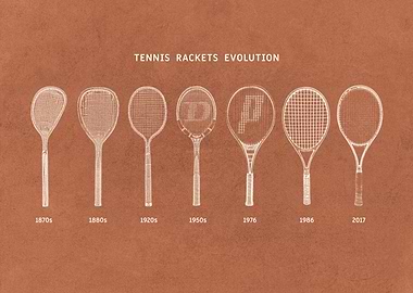 Evolution of Tennis Rackets (terracotta)