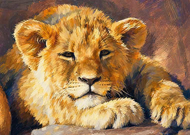 Lion Cub Painting