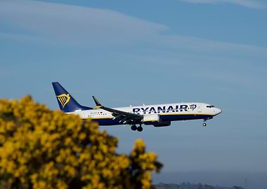 Ryanair Airplane Landing