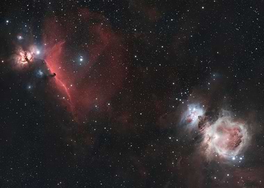 Horsehead Nebula and Orion Nebula