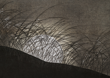 Moonlit Grass on a Hill