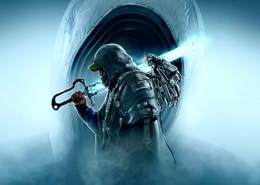 Futuristic Warrior with Glowing Sword