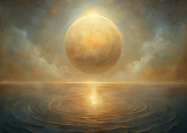 Mystical Orb Over Water