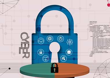 Cyber Security Lock and Icons