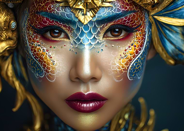 Fantasy Dragon Makeup Portrait