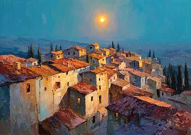 Tuscan Village at Sunset