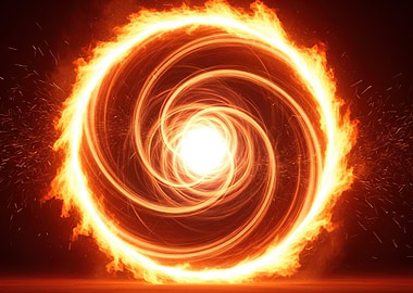 Fiery Swirling Portal