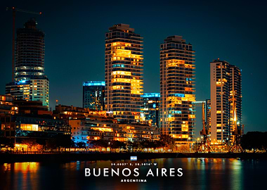 Buenos Aires Skyline at Night