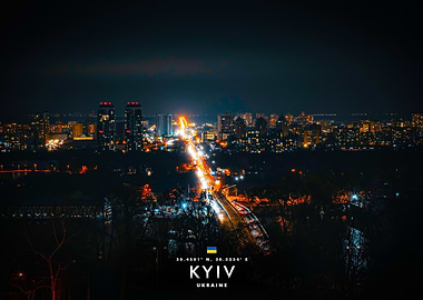 Kyiv Cityscape at Night