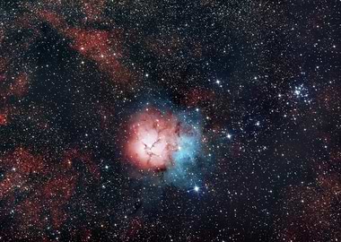 Trifid Nebula in Space