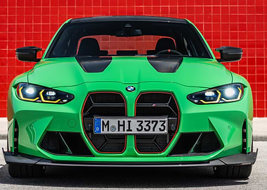 Green BMW M3 Front View