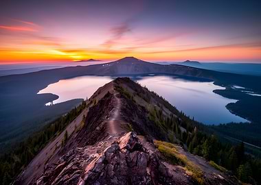 Sunrise over Crater Lake