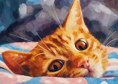Orange Tabby Kitten Peeking Out
