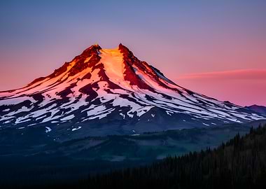 Volcano at Sunset