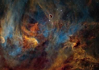 Cosmic Nebula with Stars